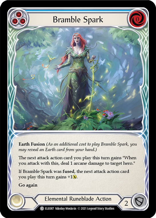 Flesh and Blood TCG | Bramble Spark (Blue) [ELE087] (Tales of Aria)  1st Edition Rainbow Foil | The Nerd Merchant