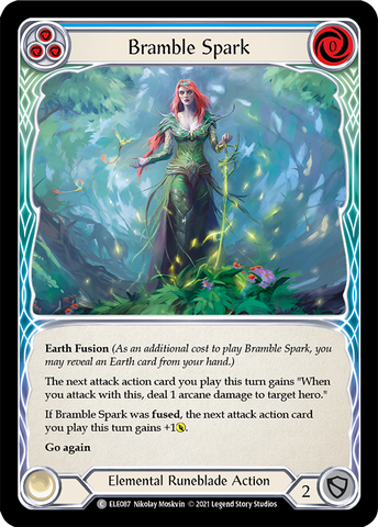 Flesh and Blood TCG | Bramble Spark (Blue) [ELE087] (Tales of Aria)  1st Edition Rainbow Foil | The Nerd Merchant