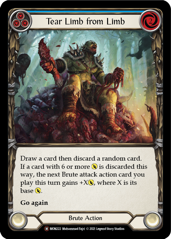 Flesh and Blood TCG | Tear Limb from Limb [U-MON222] (Monarch Unlimited)  Unlimited Normal | The Nerd Merchant