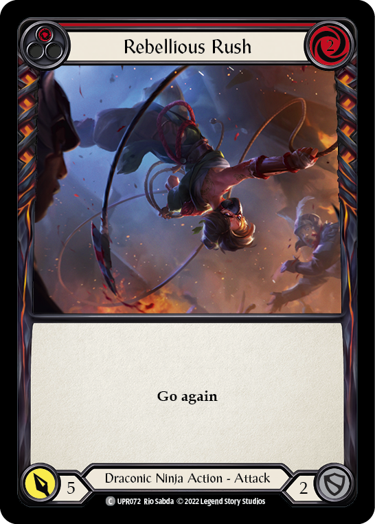 Flesh and Blood TCG | Rebellious Rush (Red) [UPR072] (Uprising)  Rainbow Foil | The Nerd Merchant