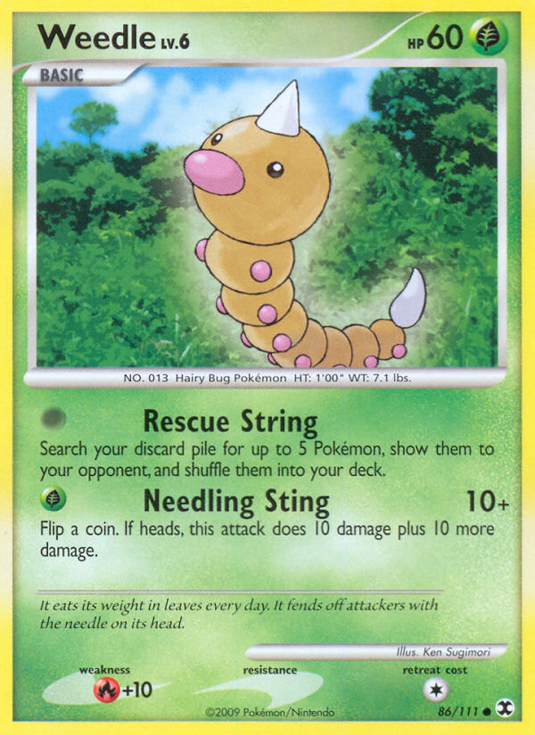 Pokemon | Weedle (86/111) [Platinum: Rising Rivals] | The Nerd Merchant