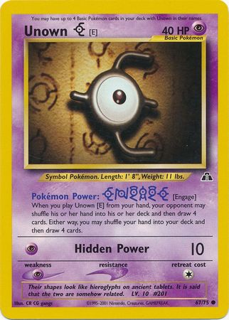 Pokemon | Unown [E] (67/75) [Neo Discovery Unlimited] | The Nerd Merchant