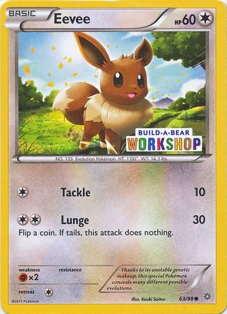 Pokemon | Eevee (63/98) (Build A Bear Workshop Exclusive) [XY: Ancient Origins] | The Nerd Merchant