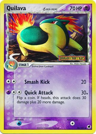 Pokemon | Quilava (36/101) (Delta Species) (Stamped) [EX: Dragon Frontiers] | The Nerd Merchant