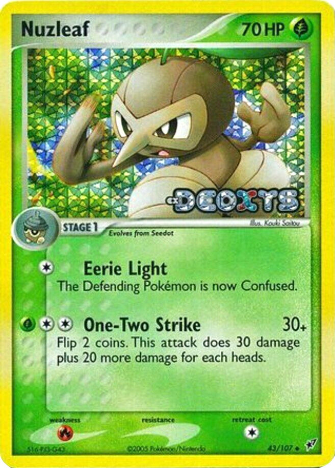 Pokemon | Nuzleaf (43/107) (Stamped) [EX: Deoxys] | The Nerd Merchant