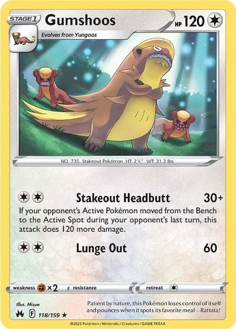 Pokemon | Gumshoos (118/159) [Sword & Shield: Crown Zenith] | The Nerd Merchant