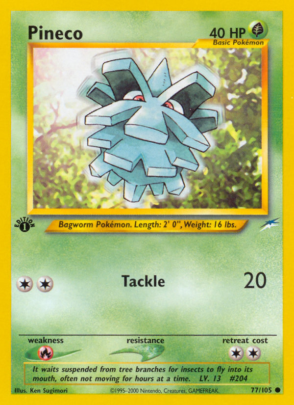 Pokemon | Pineco (77/105) [Neo Destiny 1st Edition] | The Nerd Merchant