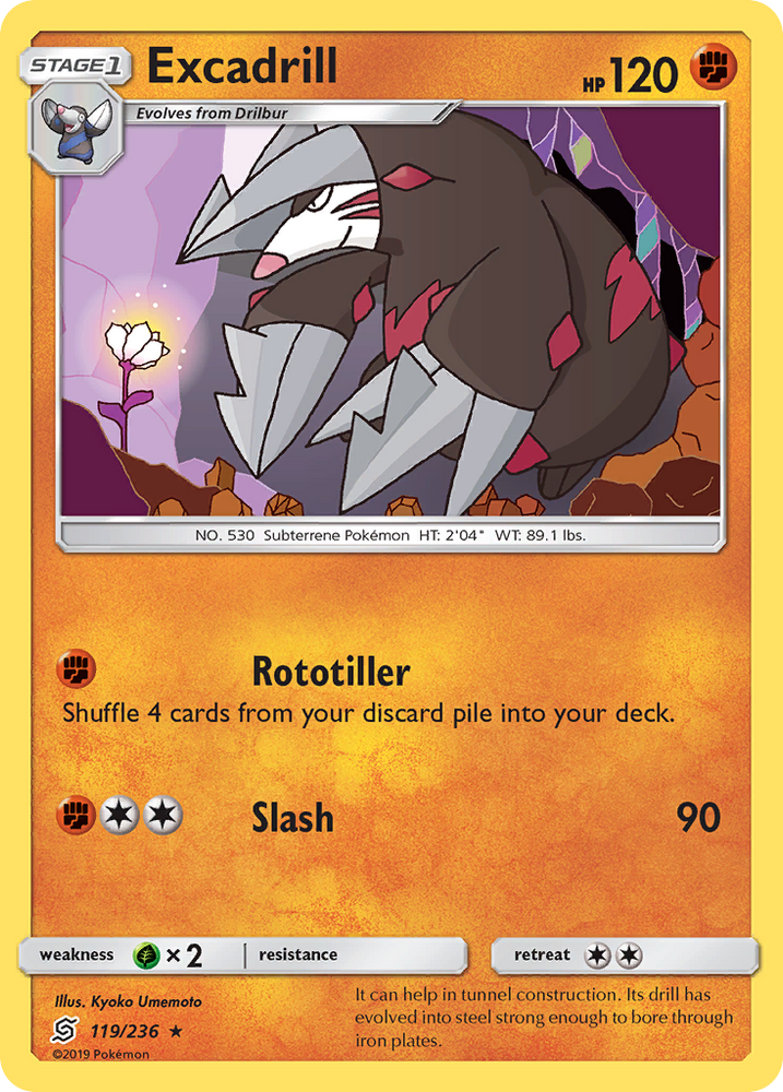 Pokemon | Excadrill (119/236) [Sun & Moon: Unified Minds] | The Nerd Merchant