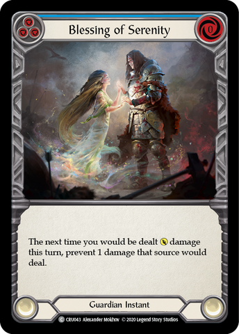 Flesh and Blood TCG | Blessing of Serenity (Blue) [CRU043] (Crucible of War)  1st Edition Normal | The Nerd Merchant