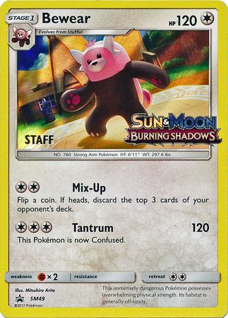 Pokemon | Bewear (SM49) (Staff Prerelease Promo) [Sun & Moon: Black Star Promos] | The Nerd Merchant