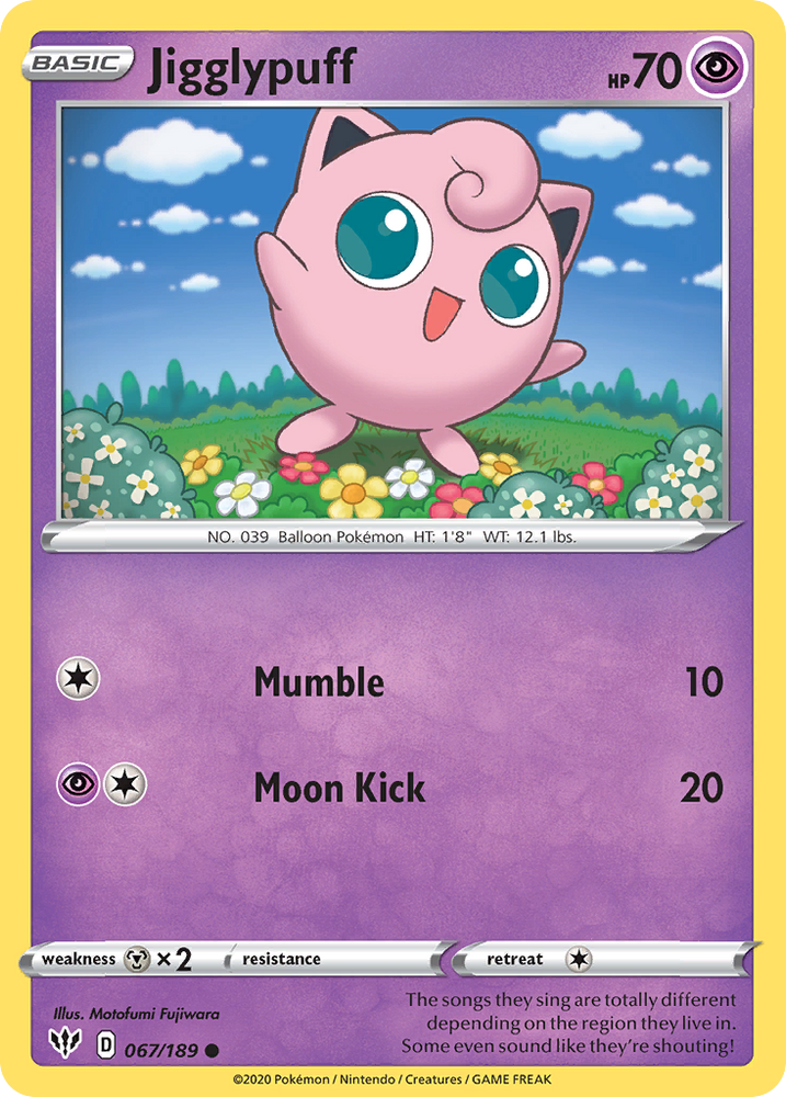 Pokemon | Jigglypuff (067/189) [Sword & Shield: Darkness Ablaze] | The Nerd Merchant