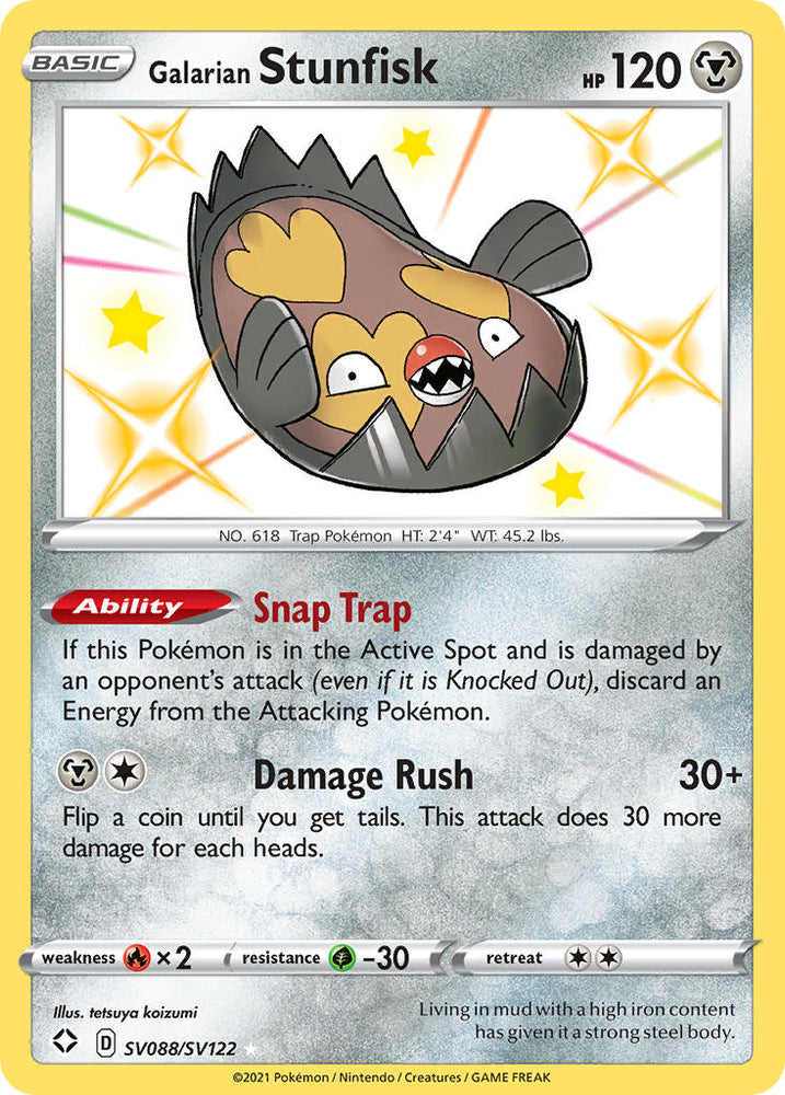 Pokemon | Galarian Stunfisk (SV088/SV122) [Sword & Shield: Shining Fates] | The Nerd Merchant