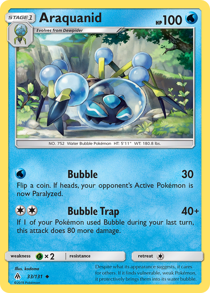 Pokemon | Araquanid (33/131) [Sun & Moon: Forbidden Light] | The Nerd Merchant