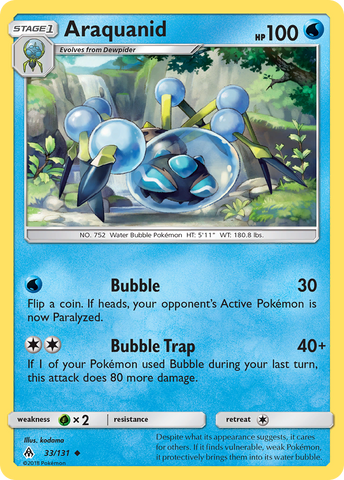 Pokemon | Araquanid (33/131) [Sun & Moon: Forbidden Light] | The Nerd Merchant