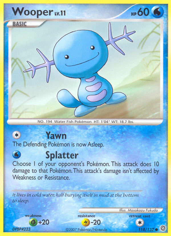 Pokemon | Wooper (118/132) [Diamond & Pearl: Secret Wonders] | The Nerd Merchant
