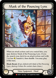 Flesh and Blood TCG | Mask of the Pouncing Lynx [EVR037] (Everfest)  1st Edition Cold Foil | The Nerd Merchant