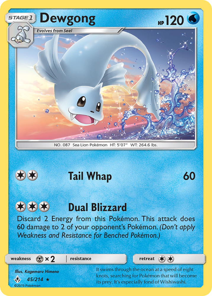 Pokemon | Dewgong (45/214) [Sun & Moon: Unbroken Bonds] | The Nerd Merchant