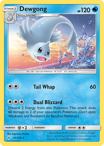 Pokemon | Dewgong (45/214) [Sun & Moon: Unbroken Bonds] | The Nerd Merchant