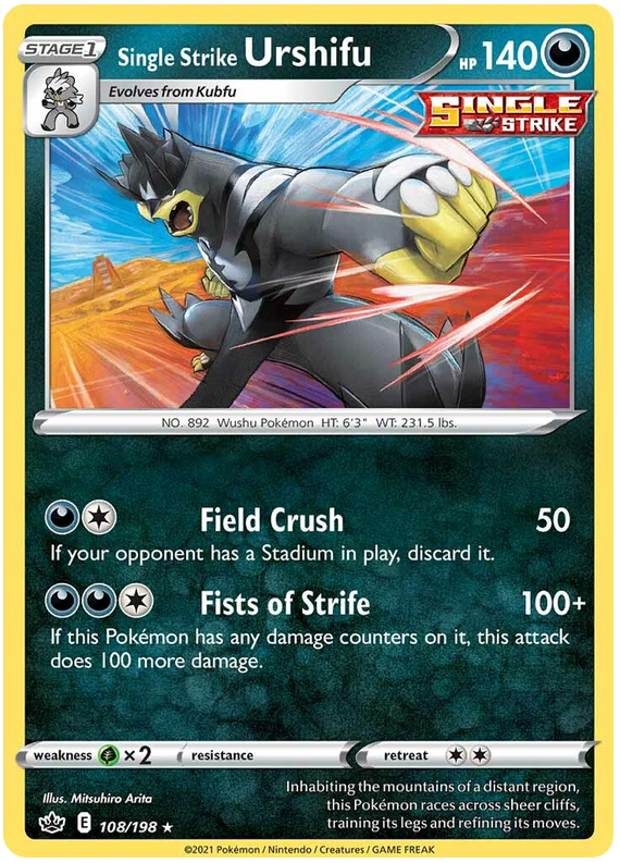 Pokemon | Single Strike Urshifu (108/198) [Sword & Shield: Chilling Reign] | The Nerd Merchant