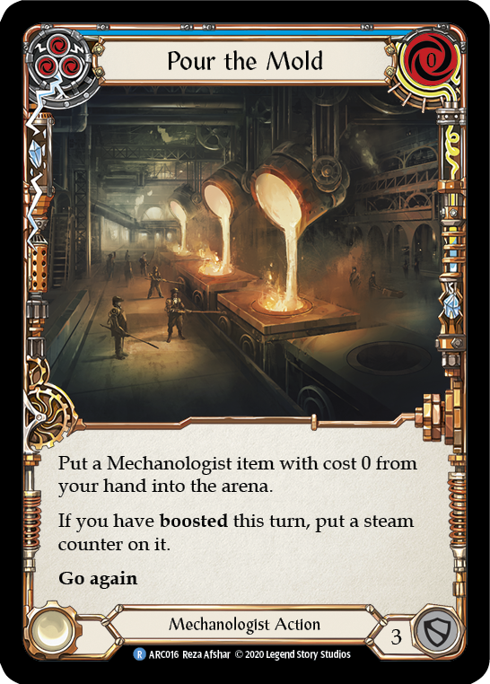 Flesh and Blood TCG | Pour the Mold (Blue) [U-ARC016] (Arcane Rising Unlimited)  Unlimited Rainbow Foil | The Nerd Merchant