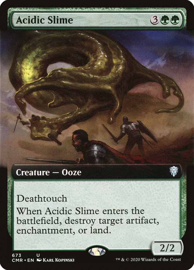 Magic | Acidic Slime (Extended Art) [Commander Legends] | The Nerd Merchant