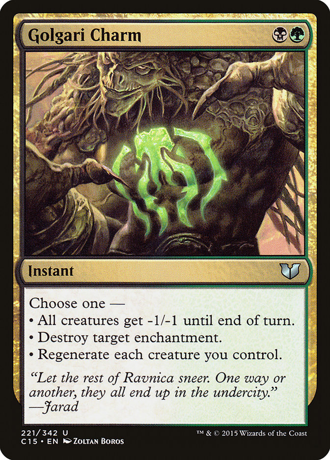 Magic | Golgari Charm [Commander 2015] | The Nerd Merchant