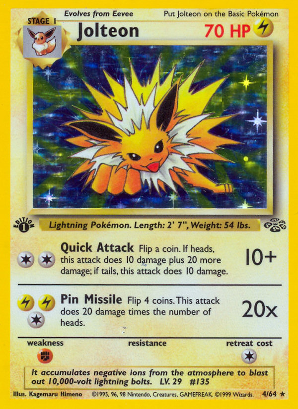 Pokemon | Jolteon (4/64) [Jungle 1st Edition] | The Nerd Merchant