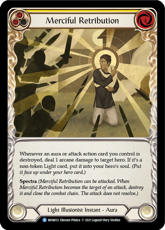 Flesh and Blood TCG | Merciful Retribution [MON012-RF] (Monarch)  1st Edition Rainbow Foil | The Nerd Merchant