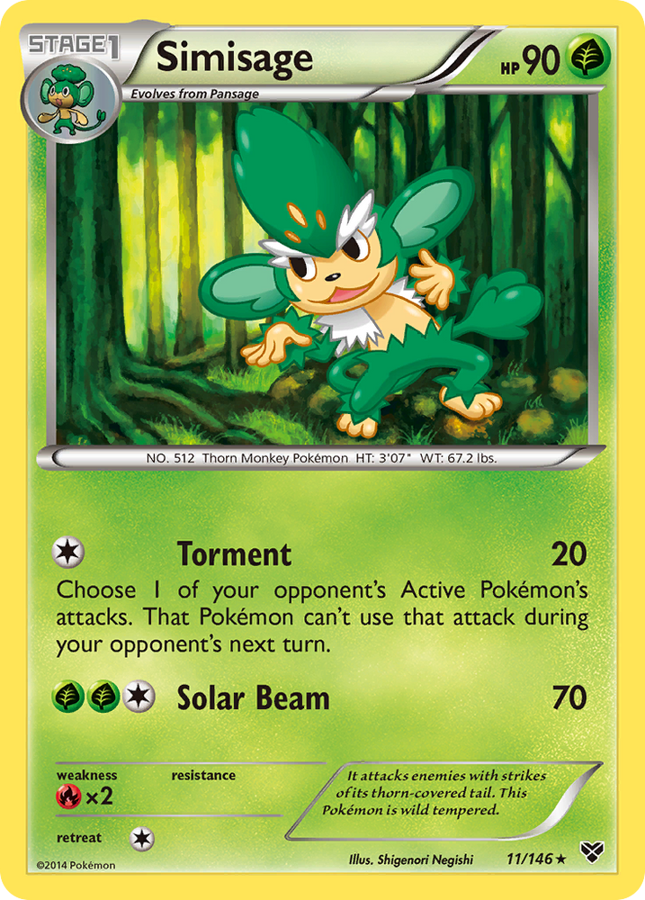Pokemon | Simisage (11/146) [XY: Base Set] | The Nerd Merchant