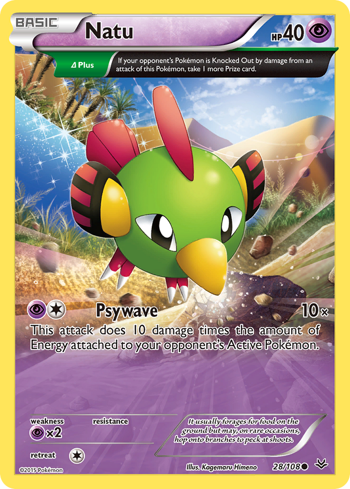Pokemon | Natu (28/108) [XY: Roaring Skies] | The Nerd Merchant