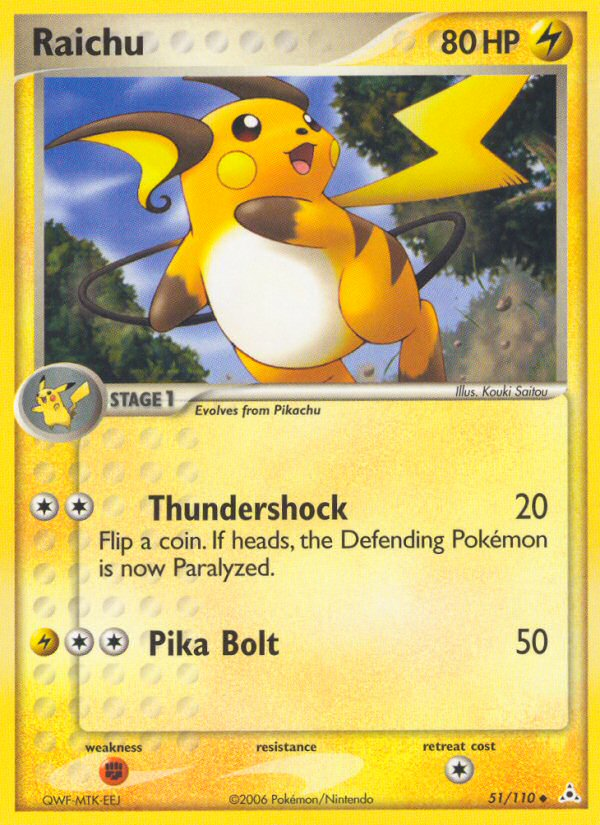 Pokemon | Raichu (51/110) [EX: Holon Phantoms] | The Nerd Merchant