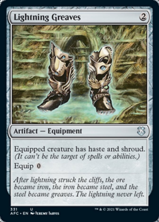 Magic | Lightning Greaves [Dungeons & Dragons: Adventures in the Forgotten Realms Commander] | The Nerd Merchant
