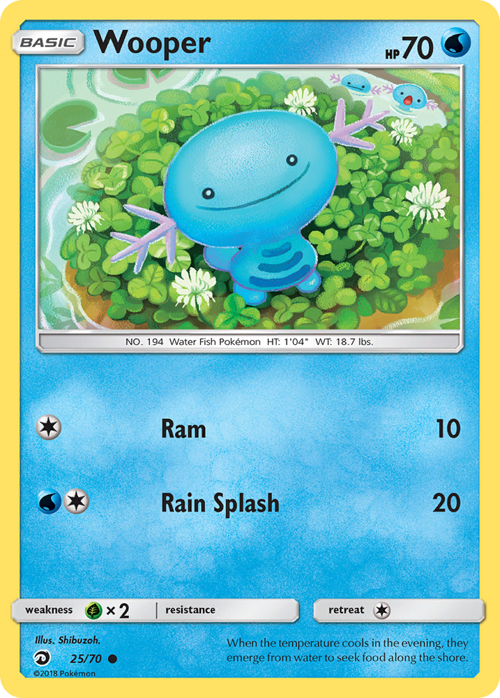 Pokemon | Wooper (25/70) [Sun & Moon: Dragon Majesty] | The Nerd Merchant