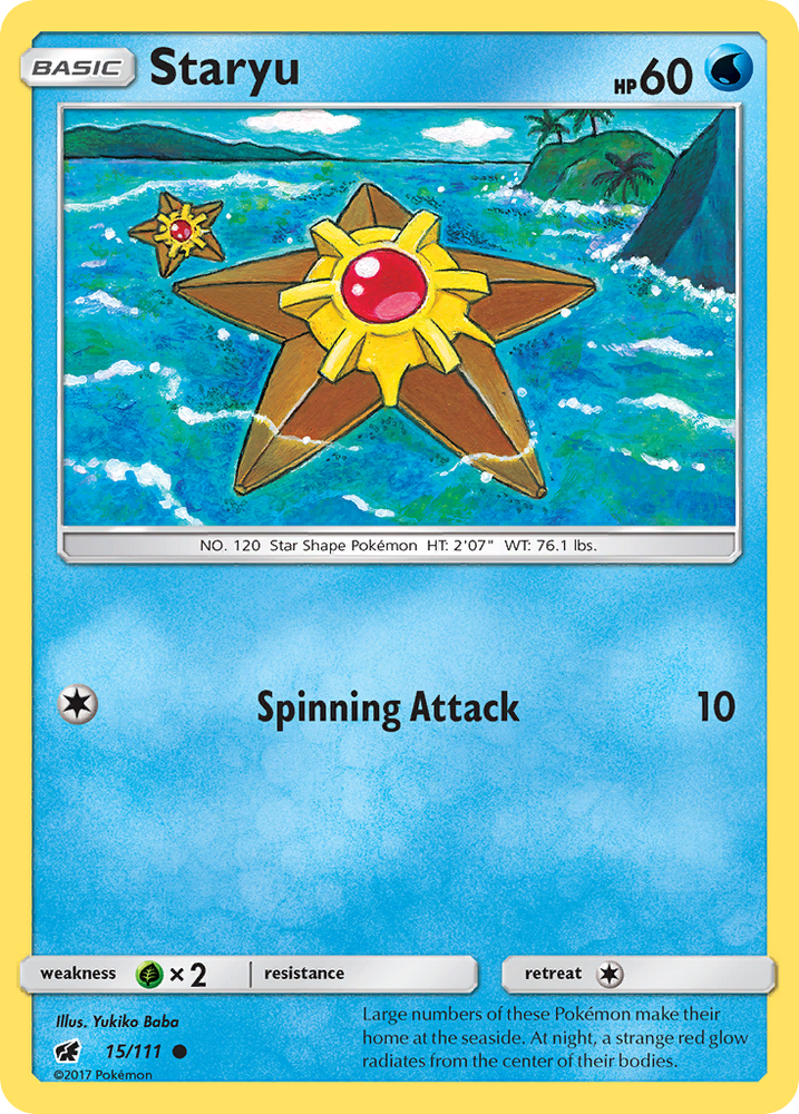 Pokemon | Staryu (15/111) [Sun & Moon: Crimson Invasion] | The Nerd Merchant