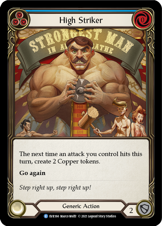 Flesh and Blood TCG | High Striker (Blue) [EVR166] (Everfest)  1st Edition Rainbow Foil | The Nerd Merchant