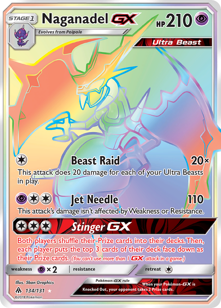 Pokemon | Naganadel GX (134/131) [Sun & Moon: Forbidden Light] | The Nerd Merchant