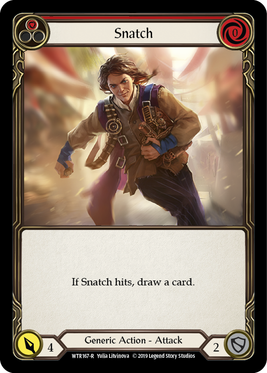 Flesh and Blood TCG | Snatch (Red) [WTR167-R] (Welcome to Rathe)  Alpha Print Normal | The Nerd Merchant