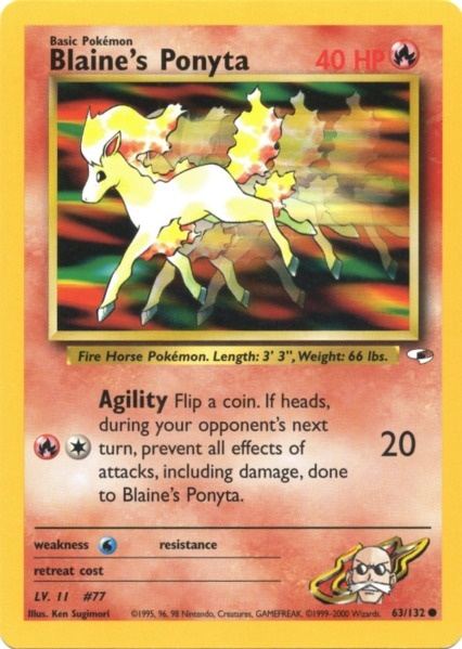 Pokemon | Blaine's Ponyta (63/132) [Gym Heroes Unlimited] | The Nerd Merchant
