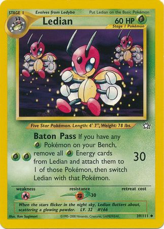 Pokemon | Ledian (39/111) [Neo Genesis Unlimited] | The Nerd Merchant