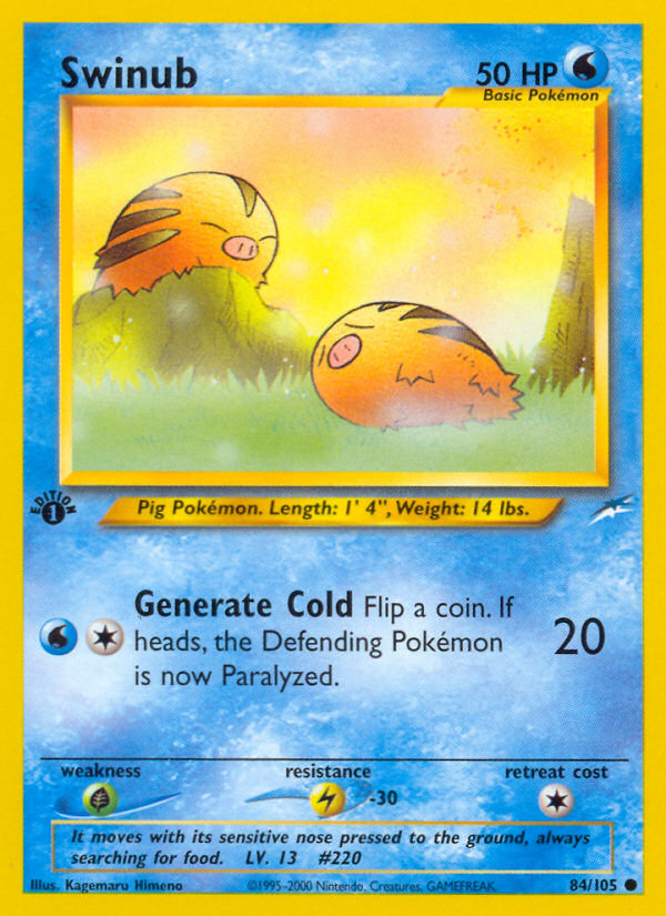 Pokemon | Swinub (84/105) [Neo Destiny 1st Edition] | The Nerd Merchant