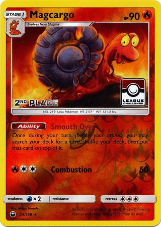Pokemon | Magcargo (24/168) (League Promo 2nd Place) [Sun & Moon: Celestial Storm] | The Nerd Merchant