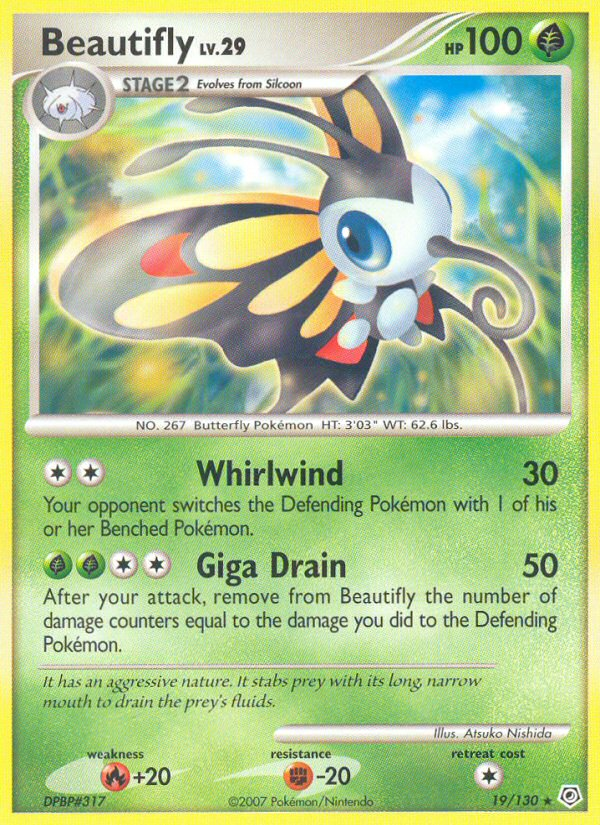 Pokemon | Beautifly (19/130) [Diamond & Pearl: Base Set] | The Nerd Merchant