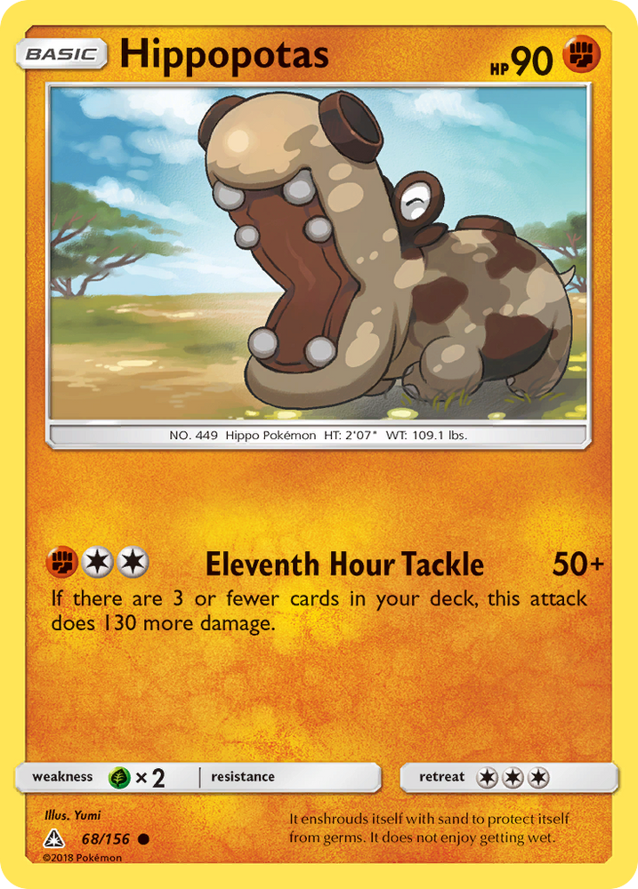 Pokemon | Hippopotas (68/156) [Sun & Moon: Ultra Prism] | The Nerd Merchant