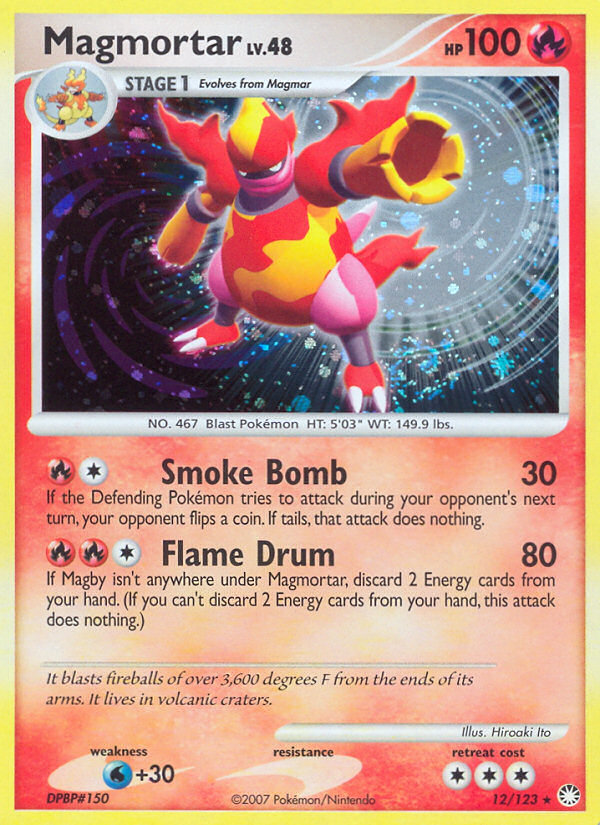 Pokemon | Magmortar (12/123) [Diamond & Pearl: Mysterious Treasures] | The Nerd Merchant