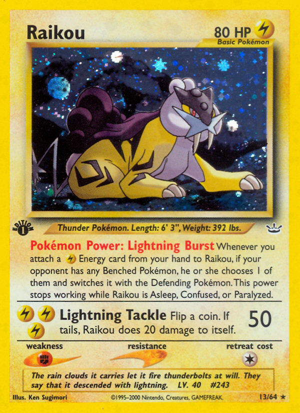Pokemon | Raikou (13/64) [Neo Revelation 1st Edition] | The Nerd Merchant