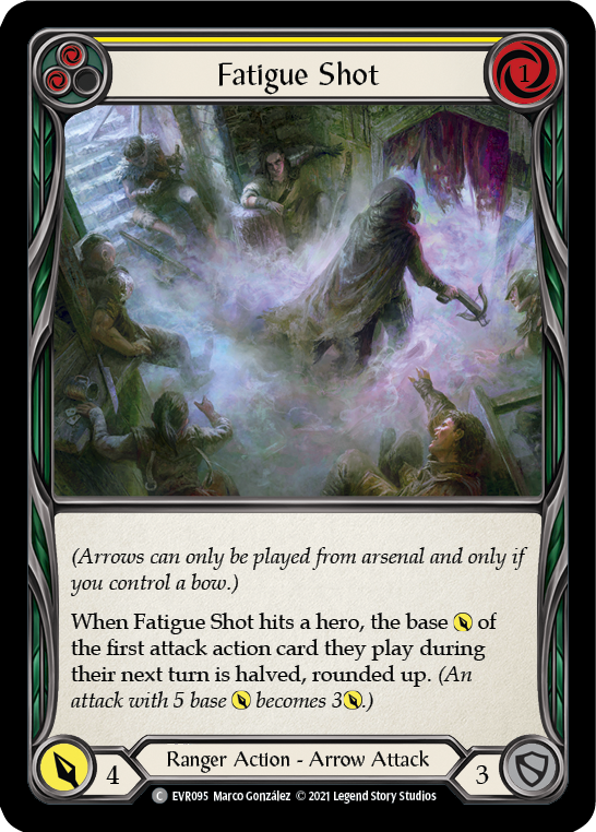 Flesh and Blood TCG | Fatigue Shot (Yellow) [EVR095] (Everfest)  1st Edition Rainbow Foil | The Nerd Merchant