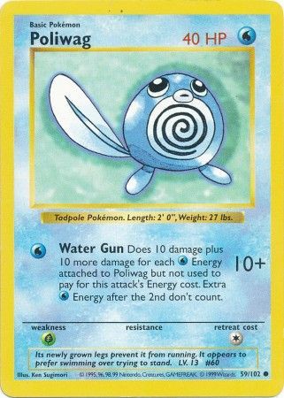 Pokemon | Poliwag (59/102) [Base Set Shadowless Unlimited] | The Nerd Merchant