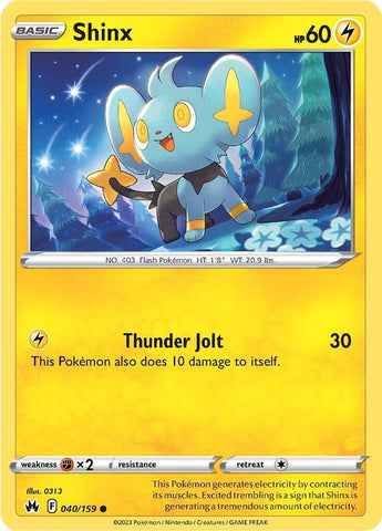 Pokemon | Shinx (040/159) (40) [Sword & Shield: Crown Zenith] | The Nerd Merchant