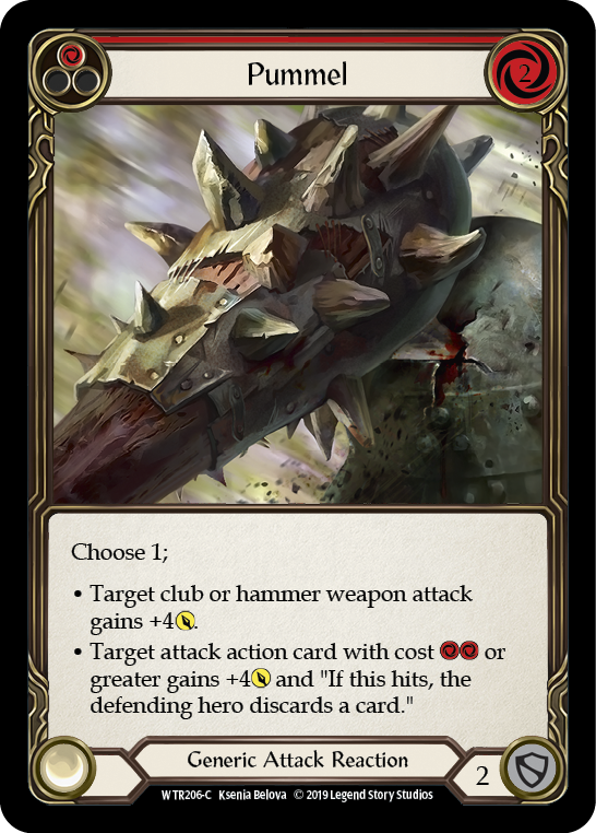 Flesh and Blood TCG | Pummel (Red) [WTR206-C] (Welcome to Rathe)  Alpha Print Normal | The Nerd Merchant