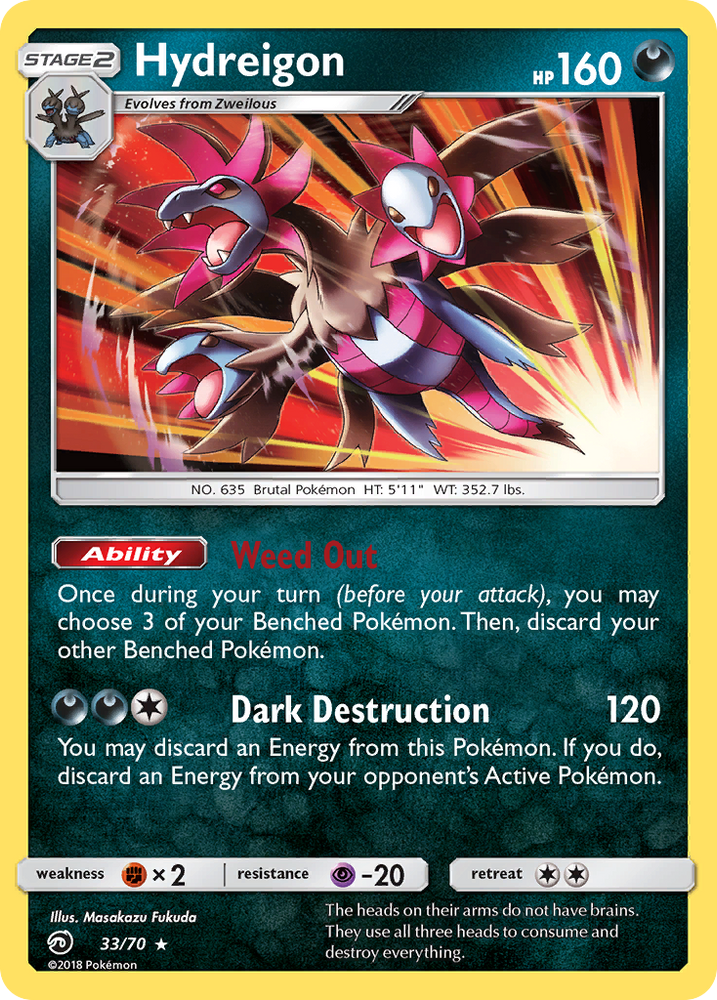 Pokemon | Hydreigon (33/70) [Sun & Moon: Dragon Majesty] | The Nerd Merchant